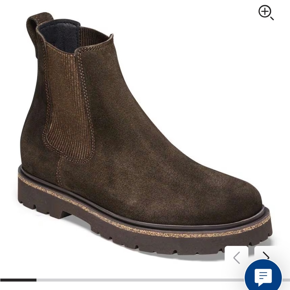 Birkenstock Dark Brown Suede Chelsea Ankle Boot